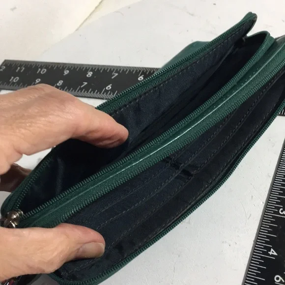 Coach Green Leather Wristlet - Picture 3 of 7